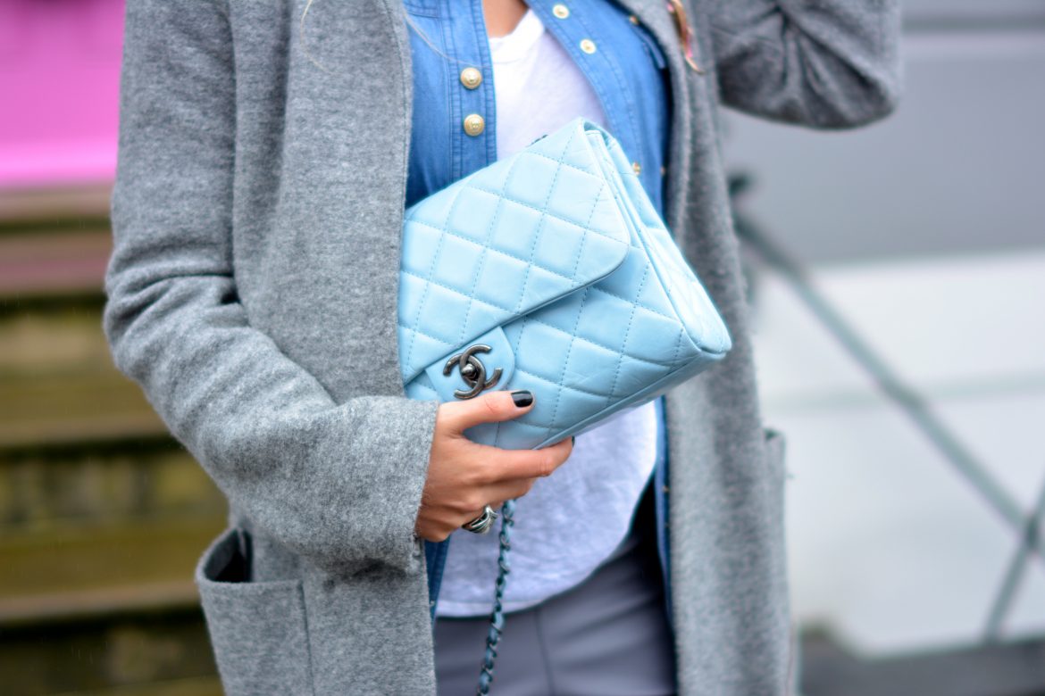 pastel blue chanel bag